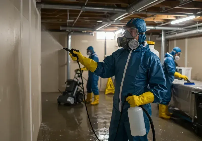 Basement Sanitization and Antimicrobial Treatment process in Jackson County, MI